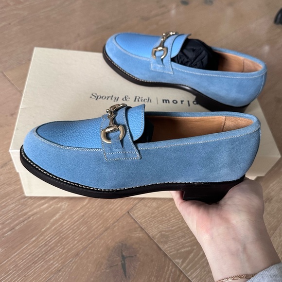 Sporty & Rich X MORJAS Loafers - Blue - Size 7.5 / 37.5 - Picture 7 of 9